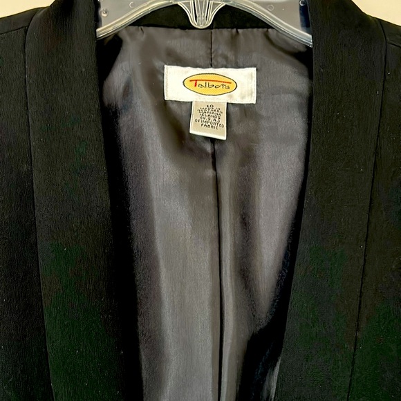 Talbots black one-button blazer, size 10 - Picture 2 of 9